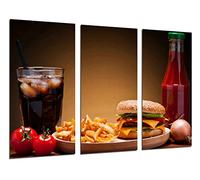 Cuadro Moderno Fotografico Hamburgueseria, Comida y Bebida, 97 x 62 cm, Ref. 26487