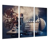 Cuadro Moderno Fotografico Historia Cine Antiguo Hollywood, Proyector, 97 x 62 cm ref. 26407