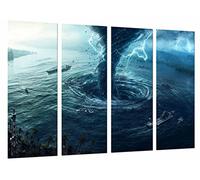 Cuadro Moderno Fotografico Paisaje de Tormenta, Tornado en el Mar, Tempestad, 131 x 63 cm, Ref. 26869