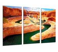 Cuadro Moderno Fotografico Paisaje Expetacular Rio, Gran Cañon Colorado, Naranja, 97 x 63 cm, Ref. 26971