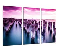 Cuadro Moderno Fotografico Paisaje Lago Montaña Atardecer, 97 x 62 cm Ref. 26299