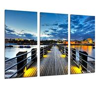 Cuadro Moderno Fotografico Paisaje Pasarela Atardecer en el Mar, 97 x 62 cm ref. 26382