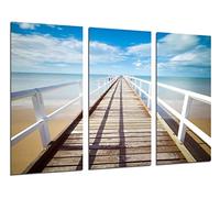 Cuadro Moderno Fotografico Paisaje Pasarela en la Playa, 97 x 62 cm ref. 26397