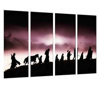 Cuadro Fotográfico Señor de los anillos, Personajes, Silueta Tamaño total: 131 x 62 cm XXL