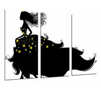 Cuadro Moderno Fotografico Silueta Princesa, Mujer Blanco y Negro, Chica, 97 x 63 cm, Ref. 26848
