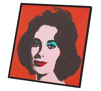 Cuadro mural de impresión sobre lienzo Andy Warhol Retrato Elizabeth Taylor Pop Art 70's (31 cm x 30 cm)
