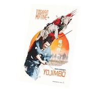 Cuadro mural impreso sobre lienzo póster de película / Yojimbo / Akira Kurosawa / Toshiro Mifune (40 cm x 60 cm)