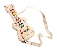 Cuadro ocupado LED - Guitarra de actividad sensorial, luces y sonidos para niños | Juguete sensorial educativo de madera, circuito impreso, juguete de aprendizaje montessory para aniquilar