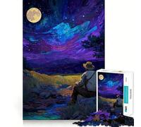 Cuadro Paisaje del Vigilante Nocturno 1000 Piezas Rompecabezas para Adultos Regalos Mejora la Memoria Relajación Mental Corte Premium Sorpresa Cálida (38x52cm)