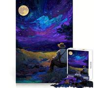 Cuadro Paisaje del Vigilante Nocturno 1000 Piezas Rompecabezas para Adultos Regalos Mejora la Memoria Relajación Mental Corte Premium Sorpresa Cálida (38x52cm)
