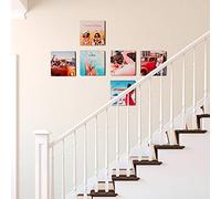 Cuadro Personalizado con tu Foto. Impresión en Foto sobre cartón Pluma. Cuadros Ultra-Ligeros (20x20) cm. Se colocan en la Pared sin agujerear, Solo con Adhesivos. (Pack 5 Unidades)