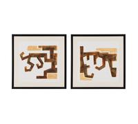 Cuadro Pintura Abstracto 2/M 70 X 70 cm (Set de 2)