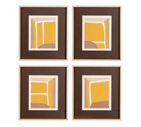 Cuadro Pintura Abstracto 4/M 44 X 50 cm (Set de 4)
