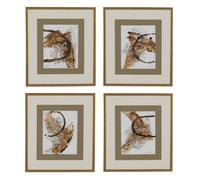 Cuadro Pintura Abstracto 4/M 44 X 50 cm (Set de 4)