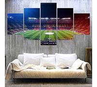 Cuadro Pintura del Campo Deportivo del Camp NOU XXL Impresiones En Lienzo 5 Piezas Cuadro Moderno En Lienzo Decoración para El Arte De La Pared del Hogar HD Impreso Mural Enmarcado