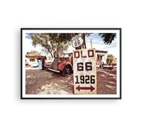 Cuadro Poster de Pared 100x70cm camino viejo 66 estados unidos de américa Art
