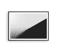 Cuadro Poster de Pared 100x70cm Marco Blanco Y Negro De Fondo Geometría Art