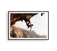 Cuadro Poster de Pared 100x70cm Marco Escalada Extremo Montañas Grecia Art