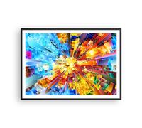 Cuadro Poster de Pared 100x70cm Póster Marco abstracción moderna Wall Art Prints