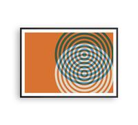 Cuadro Poster de Pared 100x70cm Póster Marco Abstracción Moderno Círculos Art