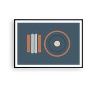 Cuadro Poster de Pared 100x70cm Póster Marco Abstracto Moderno Patrones Wall Art