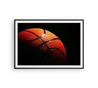 Cuadro Poster de Pared 100x70cm Póster Marco Baloncesto juego deportes Wall Art