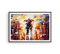 Cuadro Poster de Pared 100x70cm Póster Marco caminar amantes Wall Art Prints