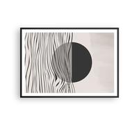 Cuadro Poster de Pared 100x70cm Póster Marco Figuras Formas Geometría Wall Art