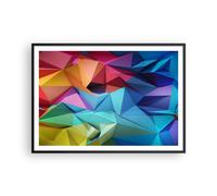 Cuadro Poster de Pared 100x70cm Póster Marco Formas futurista geométrico Art