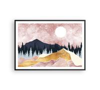 Cuadro Poster de Pared 100x70cm Póster Marco Gráficos Moderno Paisaje Wall Art