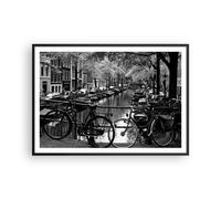 Cuadro Poster de Pared 100x70cm Póster Marco Holanda canal Wall Art Prints Decor