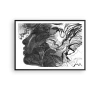 Cuadro Poster de Pared 100x70cm Póster Marco Mujer Línea Arte. Wall Art Prints
