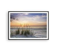 Cuadro Poster de Pared 100x70cm Póster Marco Oeste El Sol Playa Wall Art Prints
