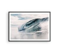 Cuadro Poster de Pared 100x70cm Póster Marco Ola Mar Océano Wall Art Prints