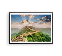Cuadro Poster de Pared 100x70cm Póster Marco Pared Montaña asiático china Art