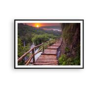 Cuadro Poster de Pared 100x70cm Póster Marco parque naturaleza agua Wall Art