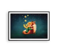 Cuadro Poster de Pared 100x70cm Póster Marco Pequeño Príncipe noviembre Wall Art