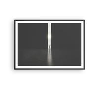 Cuadro Poster de Pared 100x70cm Póster Marco Puerta Hombre Luz Wall Art Prints