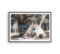 Cuadro Poster de Pared 100x70cm Póster Marco Recién casados Amor Paisajes Art