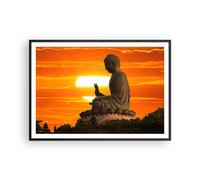 Cuadro Poster de Pared 100x70cm Póster Marco templo buda Wall Art Prints Decor