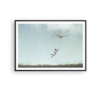 Cuadro Poster de Pared 100x70cm Póster Marco Vintage Irreal Metáfora Wall Art