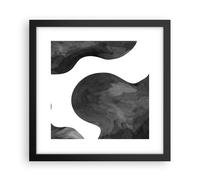 Cuadro Poster de Pared 30x30cm Póster Marco Abstracción Forma Figura Wall Art