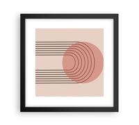 Cuadro Poster de Pared 30x30cm Póster Marco Abstracción Minimalismo Crayón Art