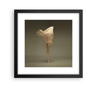 Cuadro Poster de Pared 30x30cm Póster Marco Bailarina Figura Bailando Wall Art