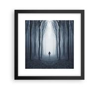 Cuadro Poster de Pared 30x30cm Póster Marco Carácter Bosque Soledad Wall Art