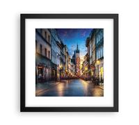 Cuadro Poster de Pared 30x30cm Póster Marco Cracovia Iglesia Mariacki Wall Art