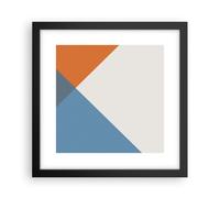 Cuadro Poster de Pared 30x30cm Póster Marco Cuatro Los Colores Abstracción Art