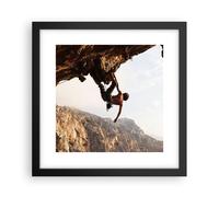 Cuadro Poster de Pared 30x30cm Póster Marco Escalada Extremo Montañas Grecia Art