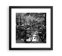 Cuadro Poster de Pared 30x30cm Póster Marco Holanda canal Wall Art Prints Decor
