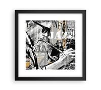 Cuadro Poster de Pared 30x30cm Póster Marco jazz musica musico Wall Art Prints
